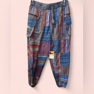 Multicolor Patchwork Pants